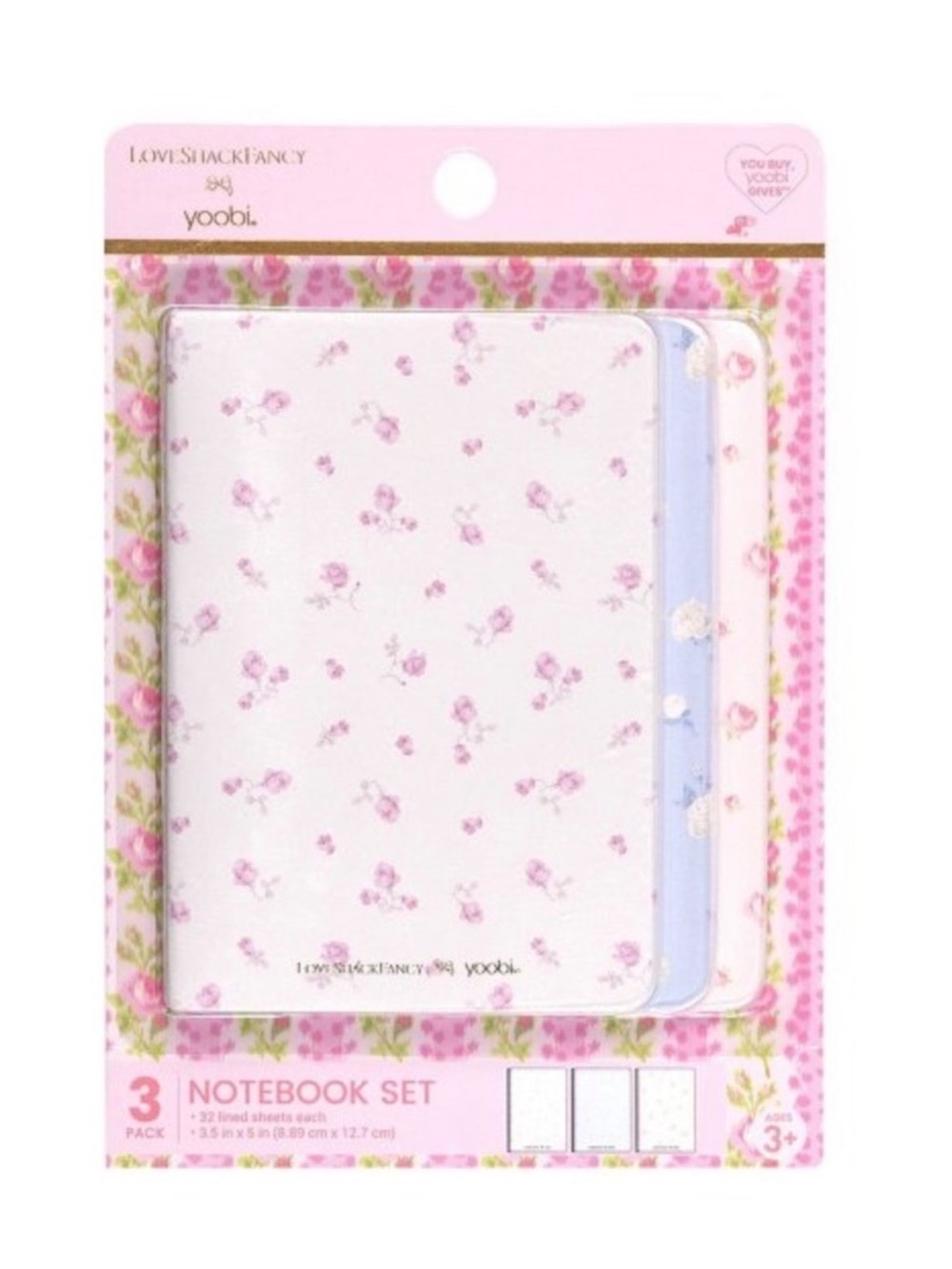NWT LoveShackFancy x Target - Yoobi 3pk Mini Journals